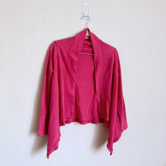 Splendid Pink Waffle Knit Cardigan Sweater - Picture 3 of 8